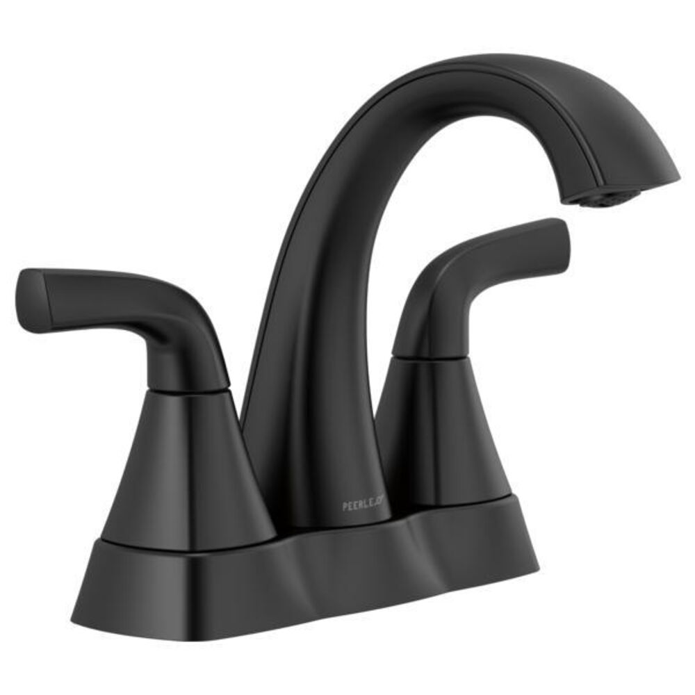 Peerless® P2635LF-BL Parkwood® Two Handle ADA Lavatory Faucet w/ Push Pop-Up Drain, 1.0 gpm, Matte Black