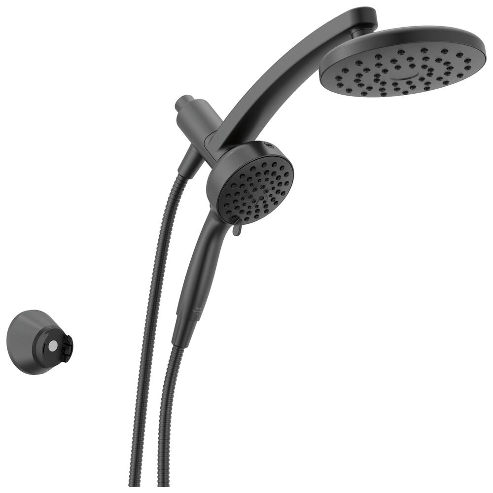 DELTA® 75649BL PivotPro™ Wall Mount 3-In-1 Combination Shower, 6 Sprays, 1.75 gpm, 16-7/16" H Head, Matte Black