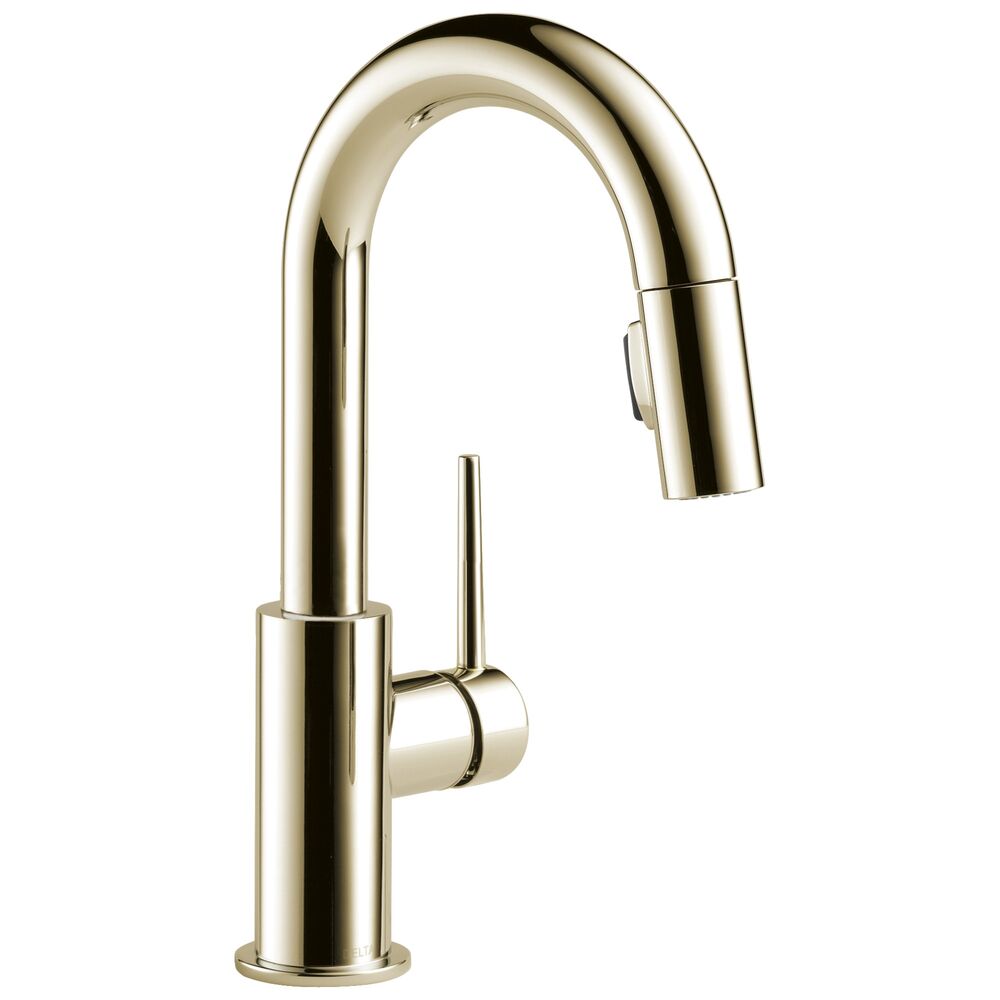 DELTA® 9959-PN-DST Trinsic® Single Handle Pull-Down ADA Bar / Prep Faucet, 1.8 gpm, Polished Nickel