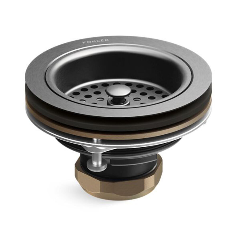 Kohler® 8799-BGP Duostrainer® Sink Drain and Strainer Basket, less Tailpiece, Metal, Vibrant Brushed Graphite