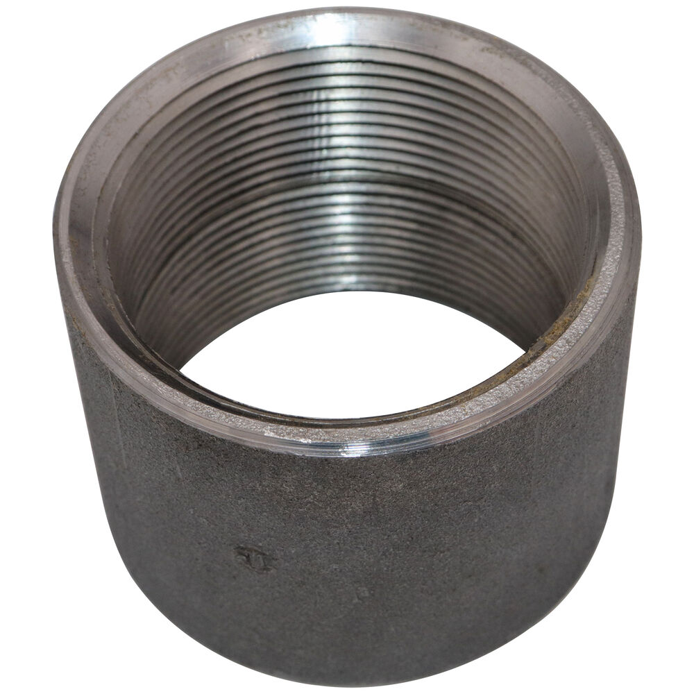 0320200199 Taper Tapped Pipe Coupling, 2", SCH 40/STD, Threaded, Black, Domestic