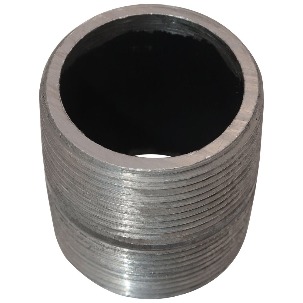 Pipe Nipple, 1-1/2 inx2" L NPT, Carbon Steel, Black, SCH 80/XH, Seamless, Import