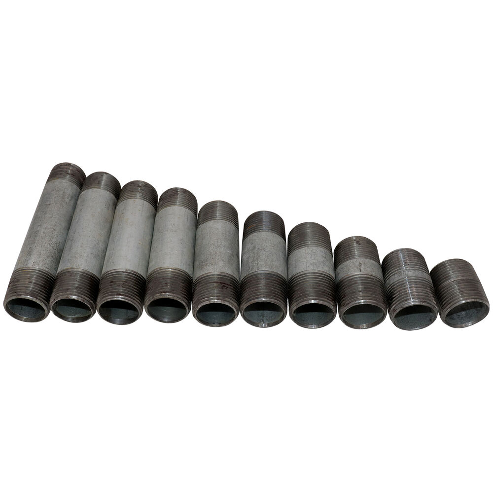 Smith-Cooper® 84SR4010C Single Run Nipple Assortment, 1" Nominal, 10 Pieces, Welded Carbon Steel, Galvanized