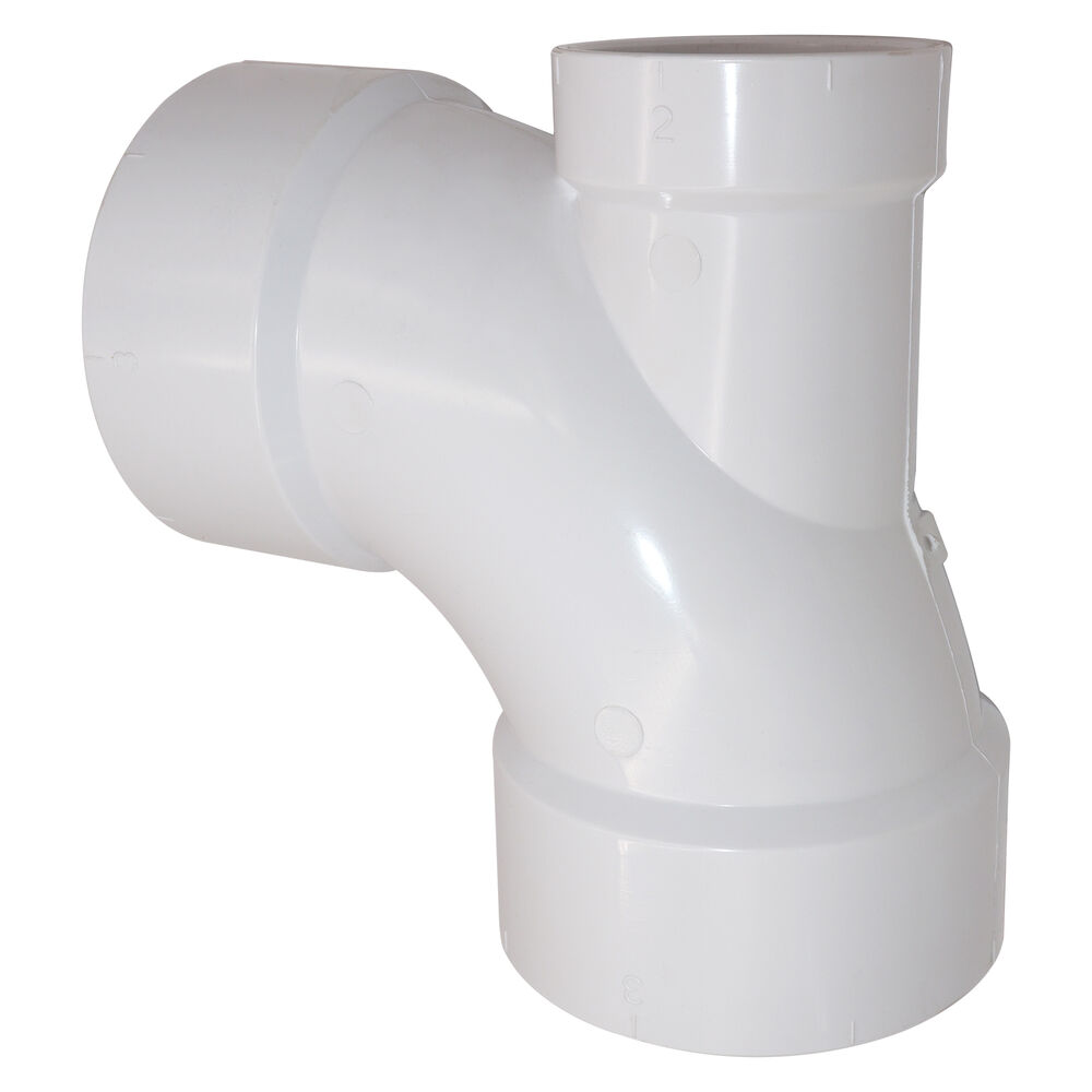 K446000 4861-LH DWV 90 deg Elbow w/ Low Heel Inlet, 3x3x2", Hub, PVC