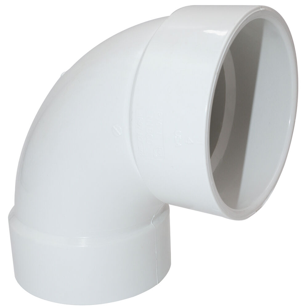 K055650 4807 DWV 90 Degree Elbow, 4", Hub, PVC, Domestic