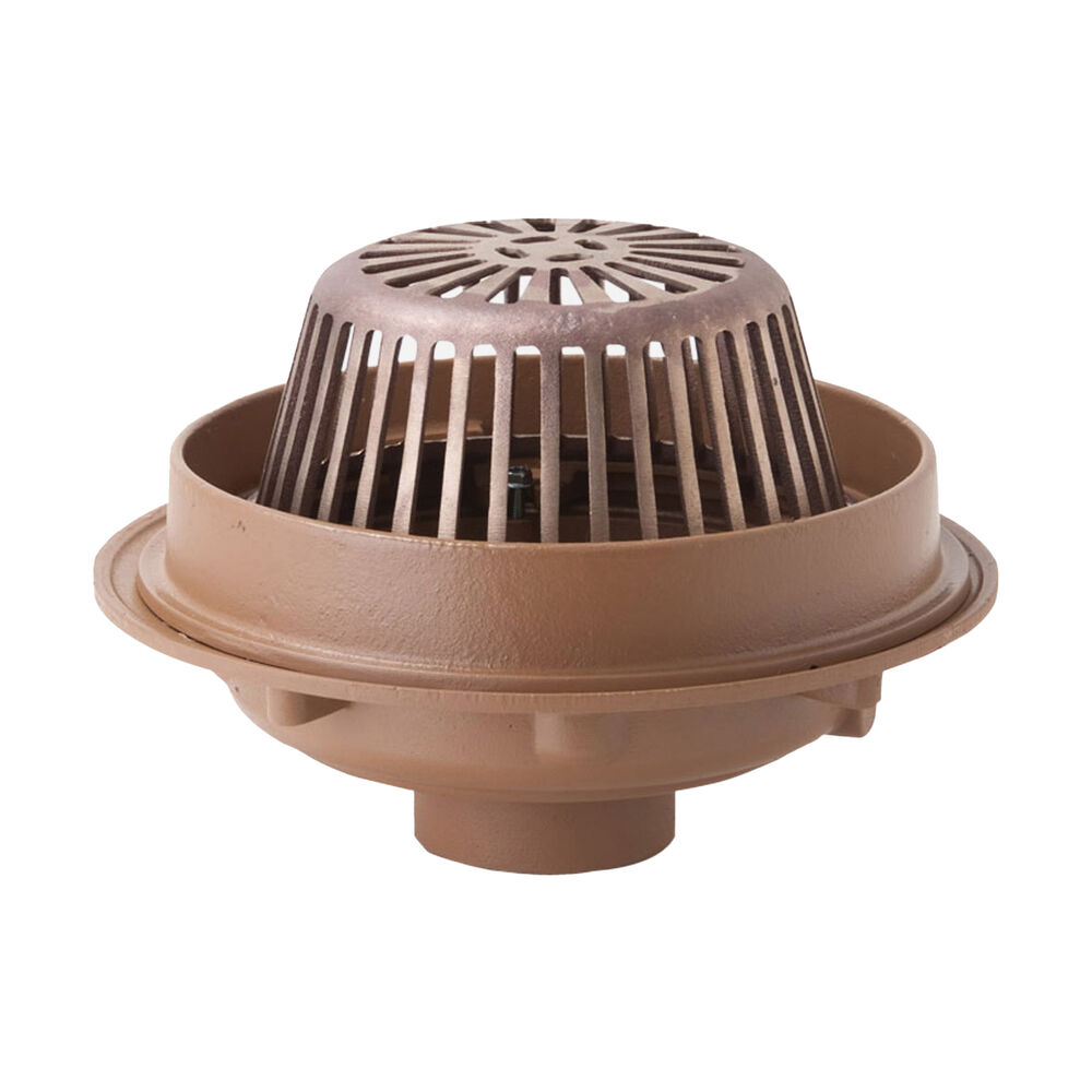 Smith® 1080Y10 Water Dam Roof Drain, 10" Outlet, No Hub Connection, Cast Iron Drain
