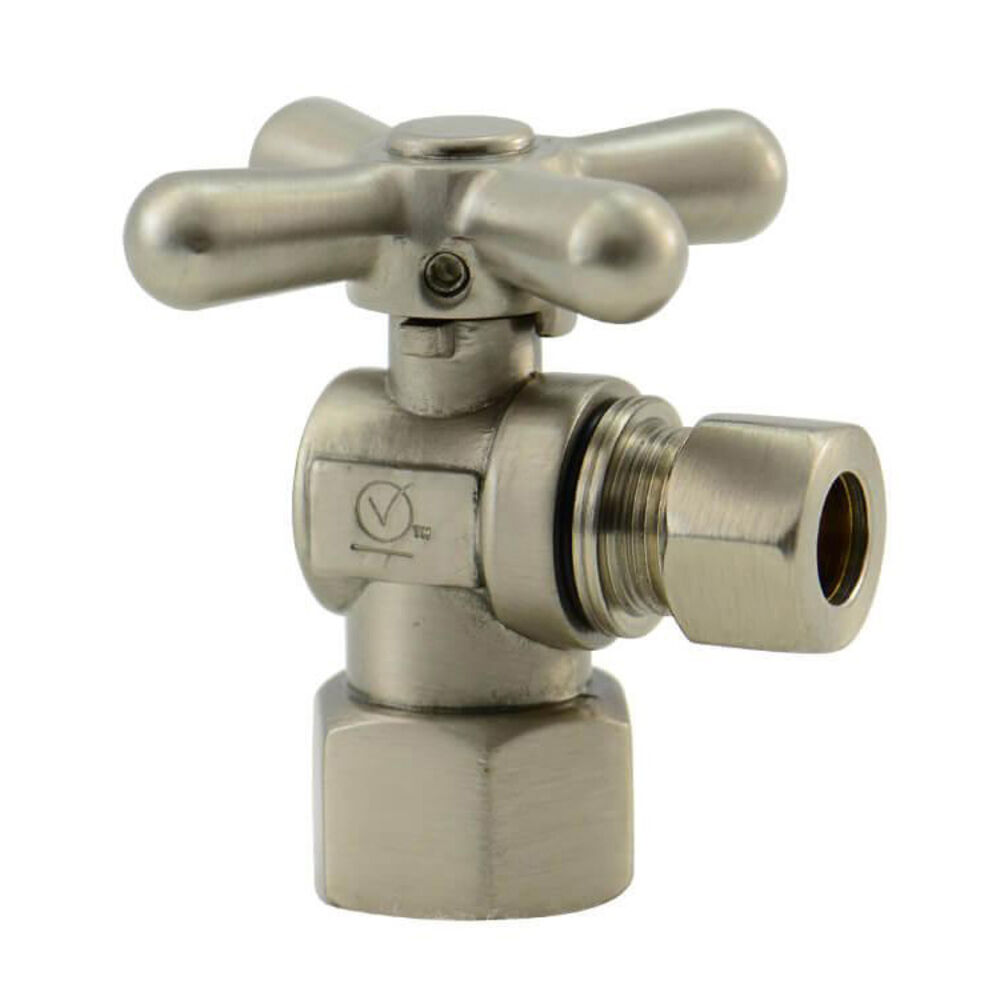 Mountain Plumbing Products MT616-NL/MB MT616-NL Cross Handle, 1/4", Compression, Brass Body, Matte Black