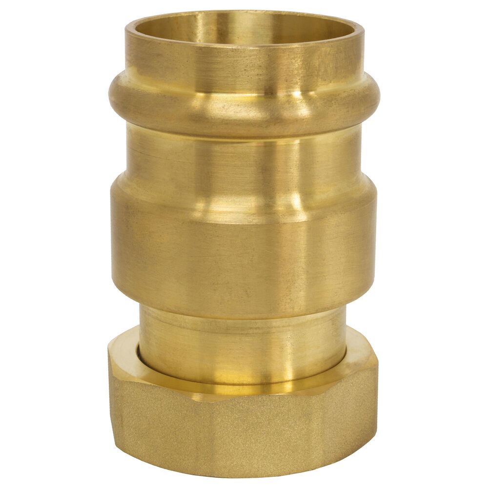 Webstone H-7-8164W WP H-G Adapter Fitting, 1" x 1-1/2", Union x Press, Lead Free Brass