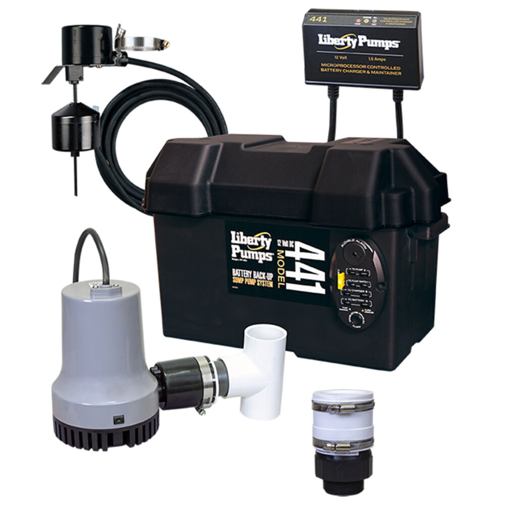 Liberty Pumps® 1/3 hp Battery Back-Up Emergency Sump Pump System