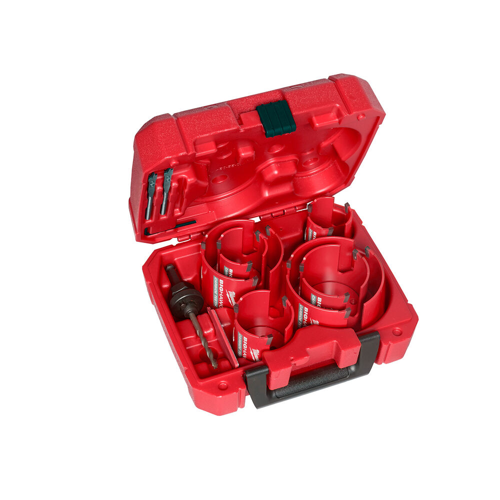 Milwaukee® Tool BIG HAWG™ 49-56-9290 Hole Saw Kit, 10 Pieces, Carbide