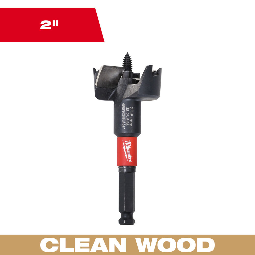 Milwaukee® Tool 48-25-5135 SwitchBlade™ Self-Feed Bit, 2 in Dia, 5 in OAL, 7/16 in Shank