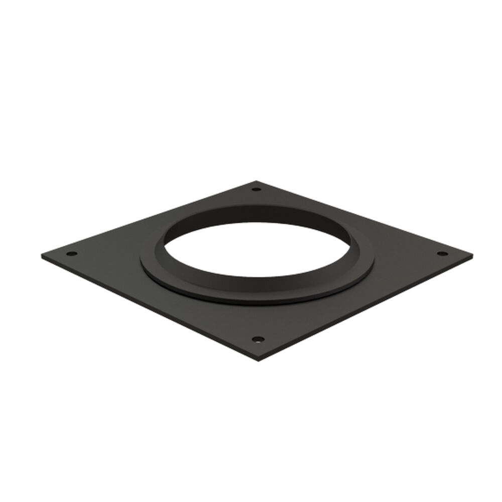 Centrotherm InnoFlue® IAWP04BP Square Wall Plate, For Use w/ InnoFlue® Polypropylene Vent Systems, Plastic, Black