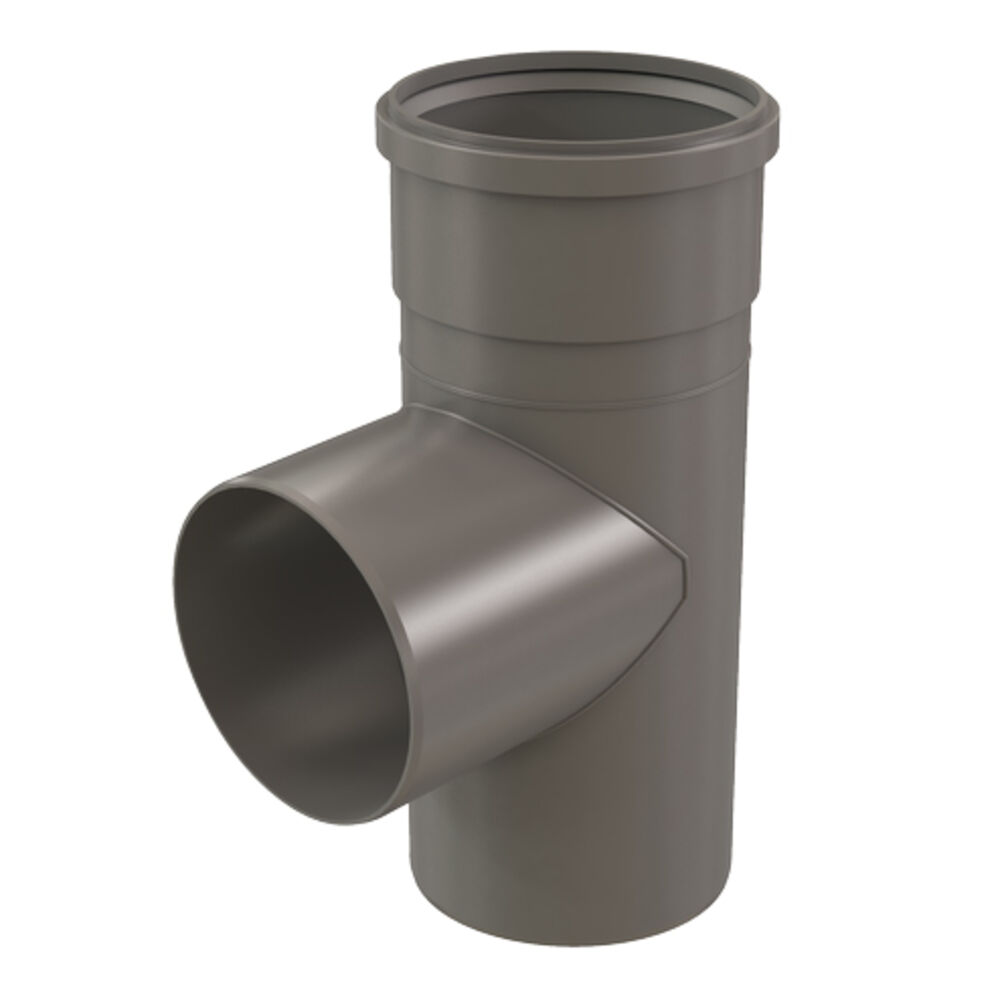 Centrotherm IST08 InnoFlue® 8" Tee, Polypropylene, Gray