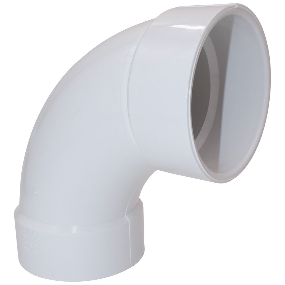 K057170 4807-LT Long Turn, Long Sweep, DWV 90 deg Elbow, 4", Hub, PVC, Domestic