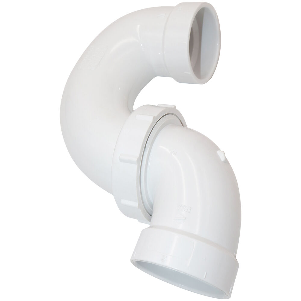 NIBCO® K006150 4895 DWV P-Trap w/ Union Joint, 2", Hub, SCH 40/STD, PVC, Domestic