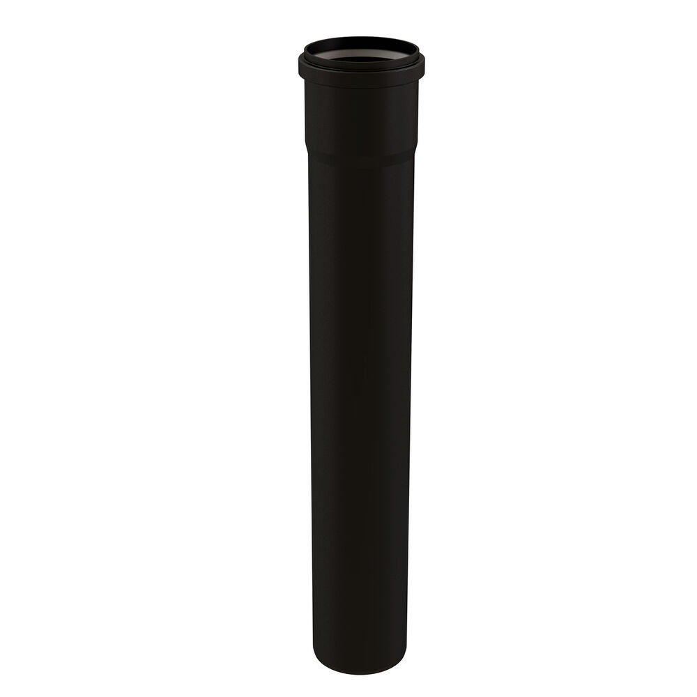 Centrotherm ISVL022UV InnoFlue® 2x24" Single-Wall Rigid Vent Length w/ Long Socket, Polypropylene, UV Black