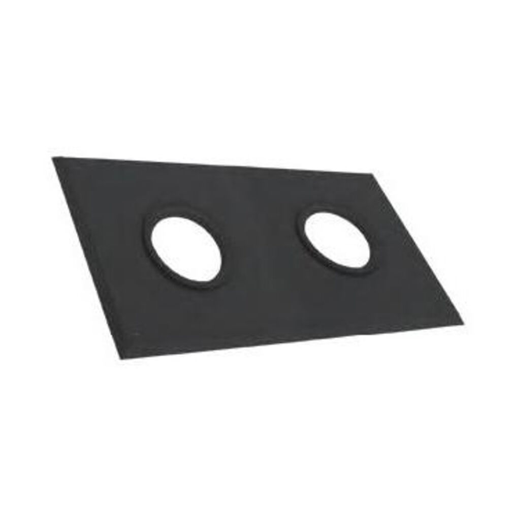 DuraVent® 3PPS-WPT PolyPro® 3" Metal Wall Plate for Twin Pipes w/ Gaskets, Black