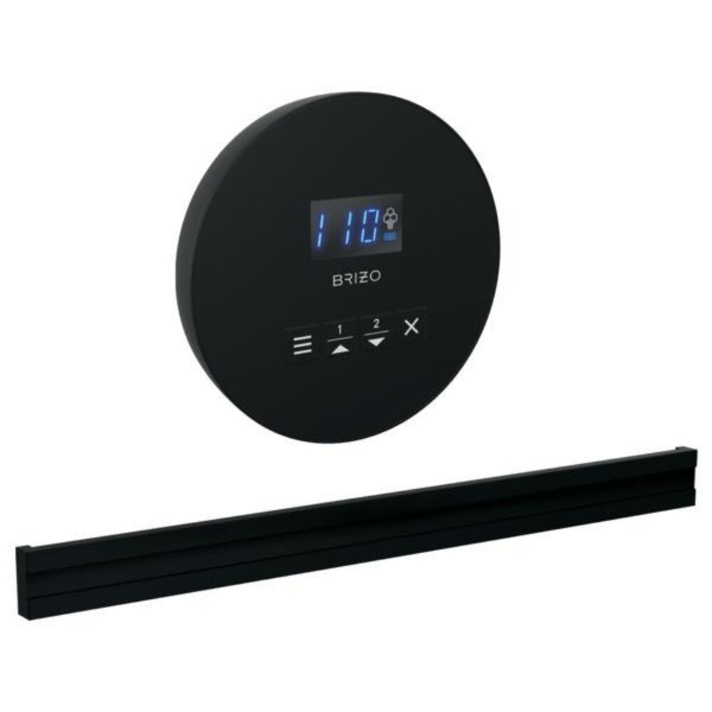 Brizo® 8CB-250R-BL Bilateral Steam Shower Control, Digital Display, Matte Black