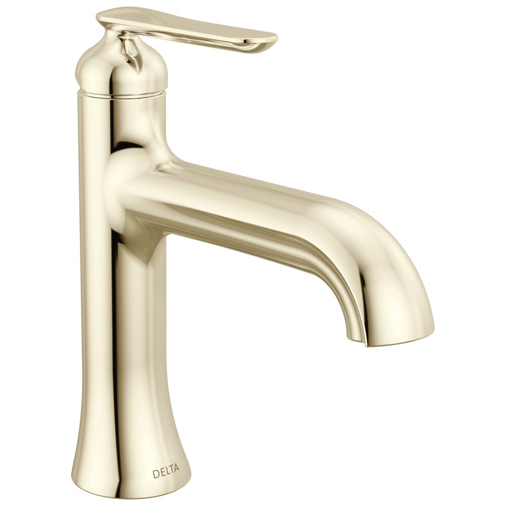 DELTA® 545-PN-PR-DST Bonacci™ Bathroom Faucet, Commercial/Residential, 1.2 gpm, 3-11/16 in H Spout, 1 Handles, Pop-Up Drain, 1 or 3 Faucet Holes, Lumicoat® Polished Nickel