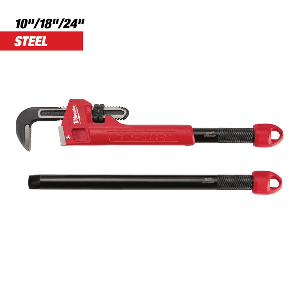Milwaukee® Tool OVERBITE JAW ™ 48-22-7314 Adaptable Pipe Wrench, 21.8" OAL, Hook Jaw, Steel Handle