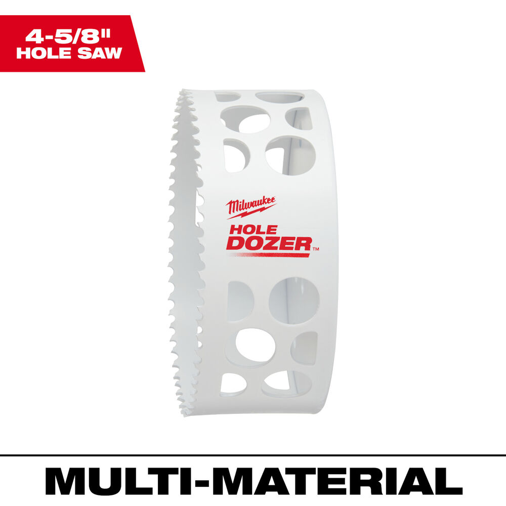 Milwaukee® Tool HOLE DOZER™ 49-56-0239 Hole Saw, 4-5/8" Dia, 1-5/8" D Cutting
