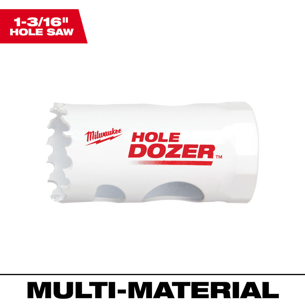 Milwaukee® Tool Ice Hardened™ 49-56-0057 Hole Dozer™ 49-56 Hole Saw, 1-3/16" Dia, 1-5/8" D Cutting, Bi-Metal/8% Cobalt Cutting Edge