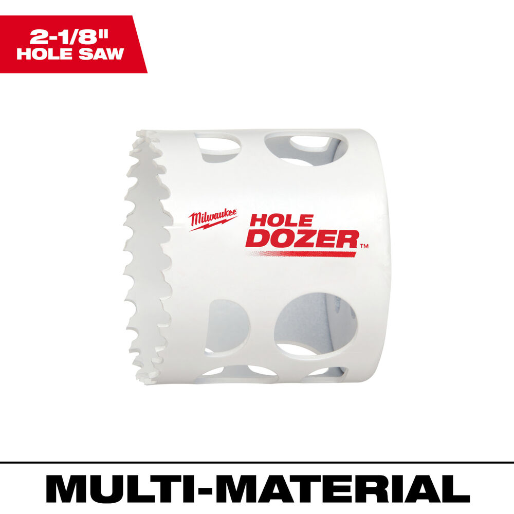 Milwaukee® Tool 49-56-9626 Hole Dozer™ 49-56 Hole Saw, 2-1/8" Dia, 1-5/8" D Cutting, Bi-Metal/8% Cobalt Cutting Edge