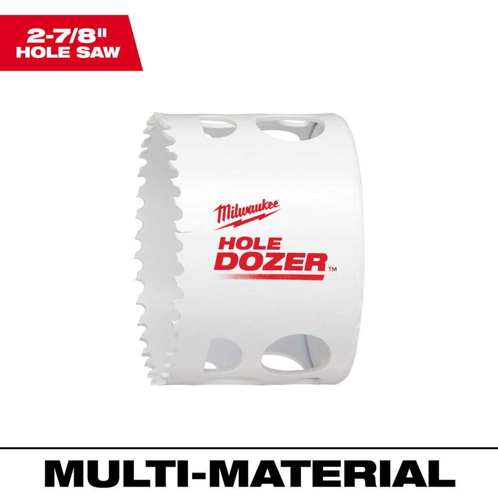 Milwaukee® Tool 49-56-9636 Hole Dozer™ 49-56 Hole Saw, 2-7/8" Dia, 1-5/8" D Cutting, Bi-Metal/8% Cobalt Cutting Edge