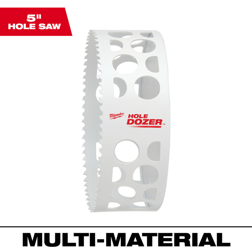 Milwaukee® Tool 49-56-9652 Hole Dozer™ 49-56 Hole Saw, 5" Dia, 1-5/8" D Cutting, Bi-Metal/8% Cobalt Cutting Edge