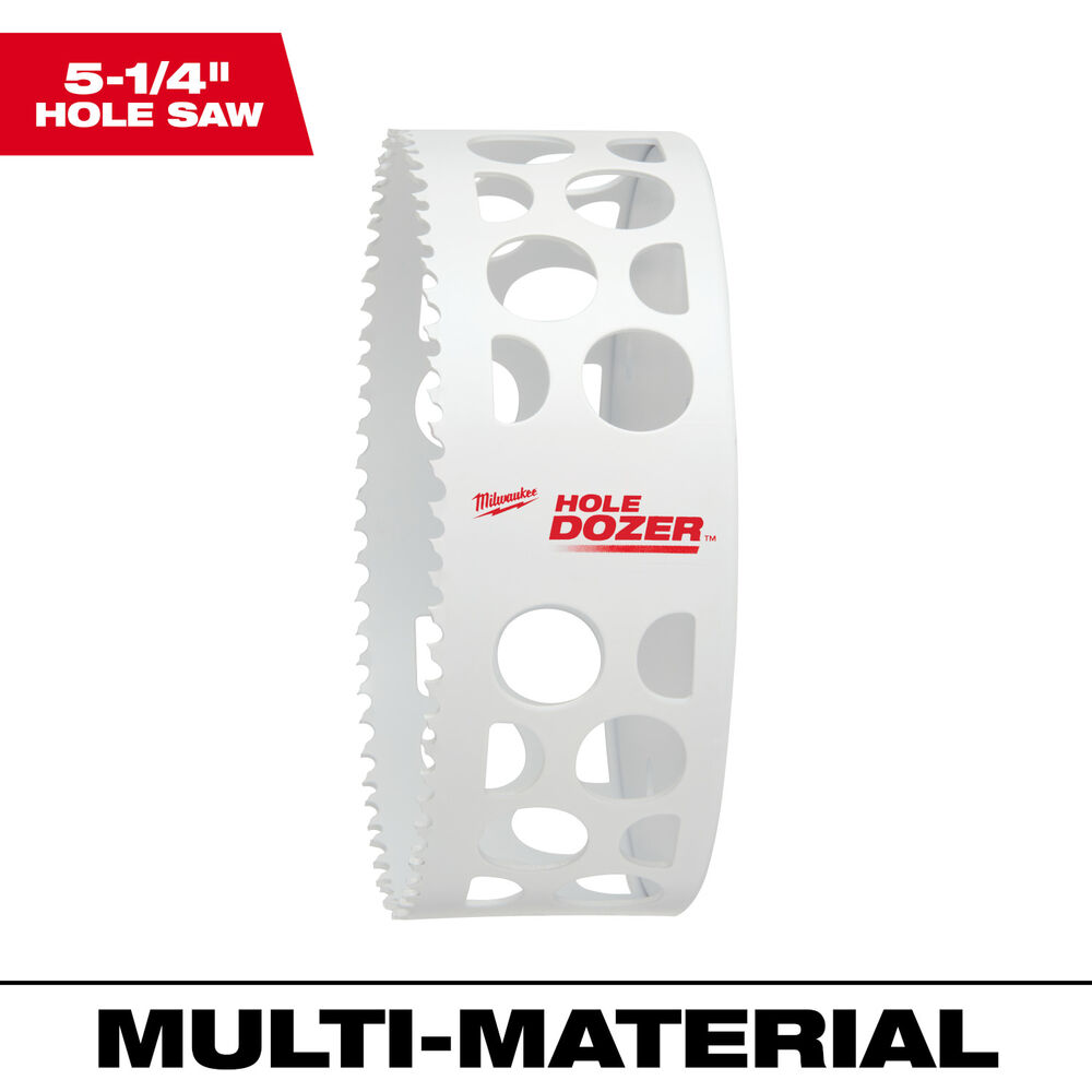 Milwaukee® Tool HOLE DOZER™ 49-56-9653 Hole Saw, 5-1/4" Dia, 1-5/8" D Cutting, Bi-Metal/8% Cobalt Cutting Edge