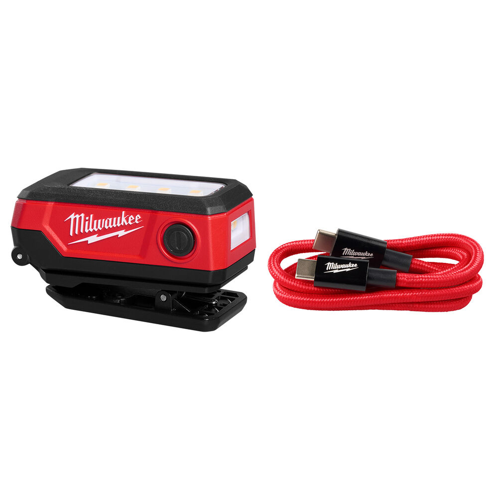 Milwaukee® Tool 2014R Rechargeable Clip Light, 300 Lumens