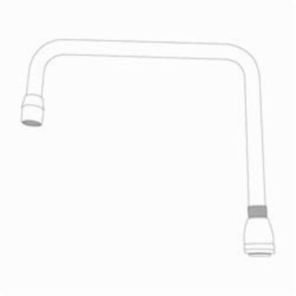 Moen® S0009 M-DURA™ Double Bend Spout, 10" L, Brass, Chrome Plated, Import, Commercial