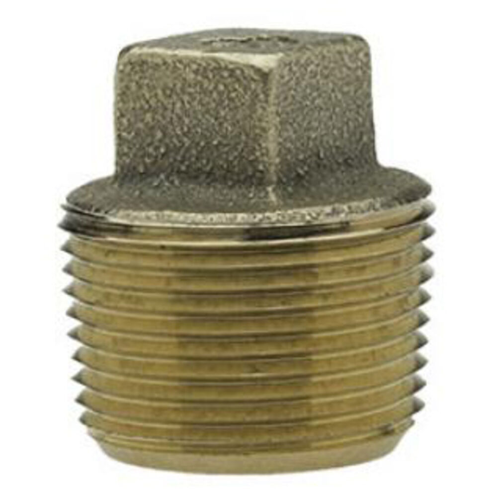 H-10033N Hersey® 1/2" Square Head Plug w/ AWWA Taper Thread, Brass