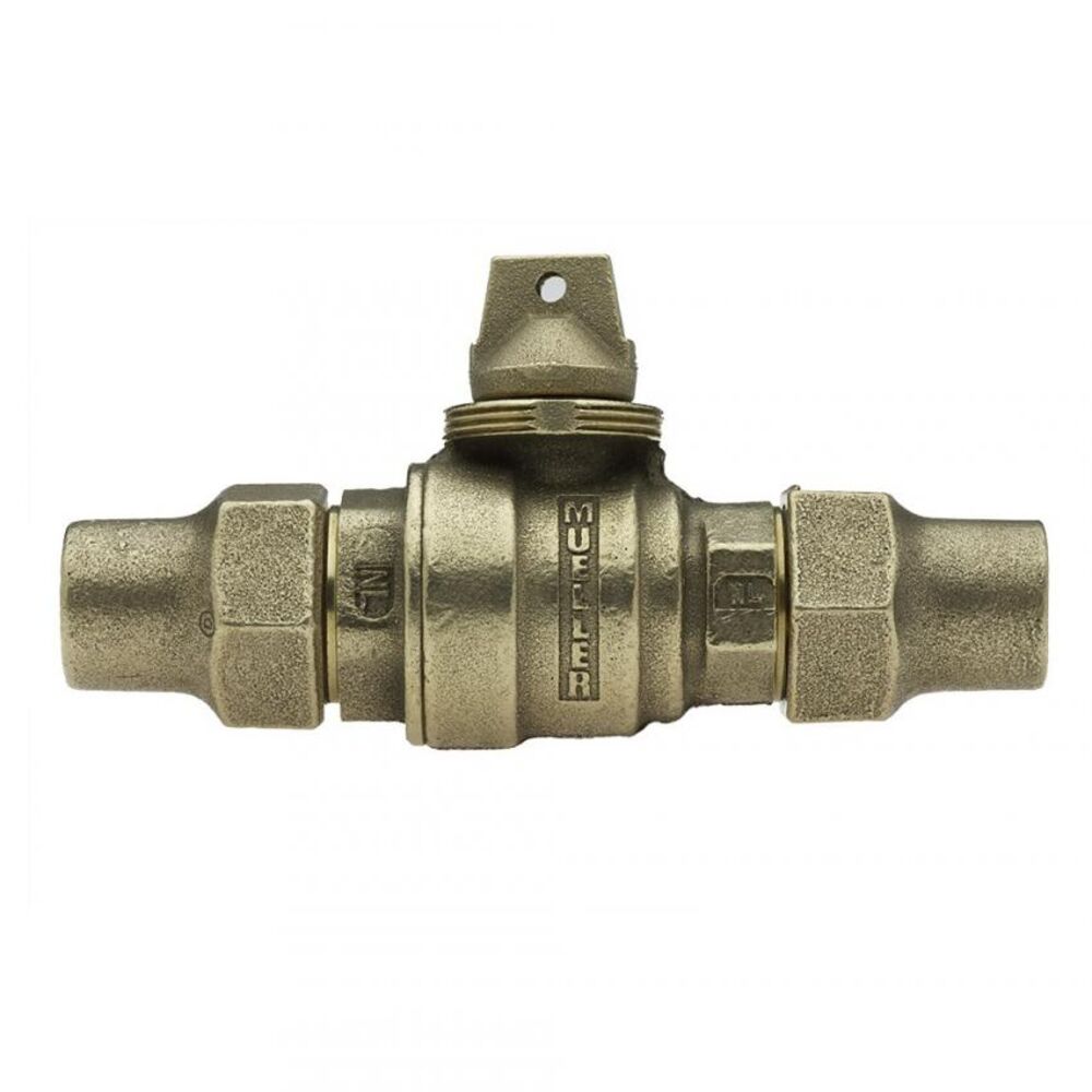 B25154N-1-1/2 Mueller® 300™ 1-1/2" No Lead Ball Valve w/ Minneapolis Pattern Flare, Cast Low Lead Brass Alloy