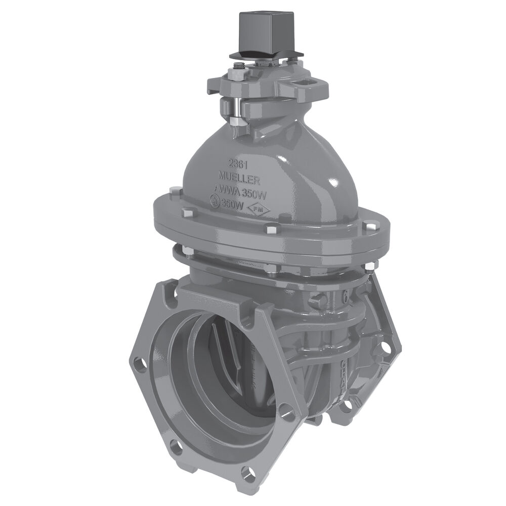 A-2361-23-8 Mueller Co 8" Left Resilient Wedge Gate Valve w/ AquaGrip® & Non Rising Stem, Mechanical Joint, Ductile Iron