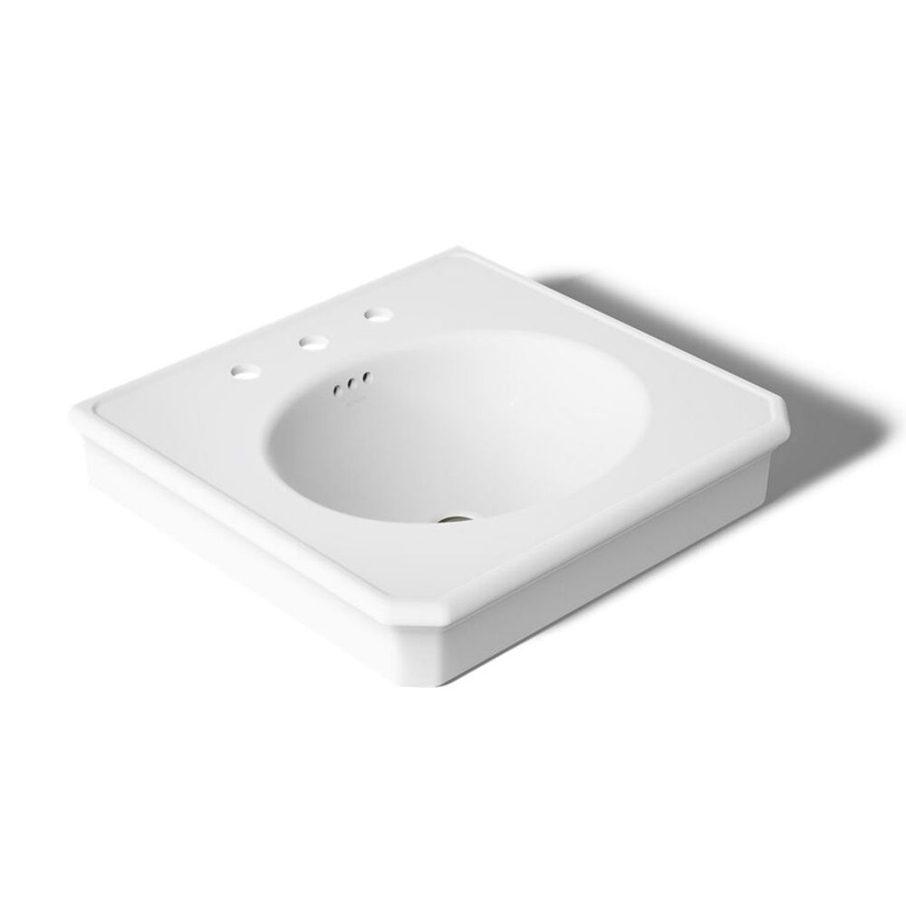 Kohler® K-38224-8-0 Claude™ by Studio Mcgee 24" Rectangular Pedestal/console Table Bathroom Sink, White
