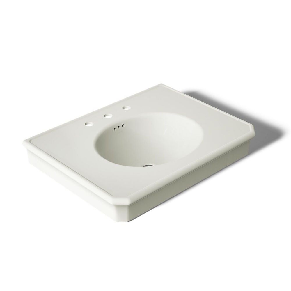 Kohler® K-38225-8-NY Claude™ by Studio Mcgee 30" Rectangular Pedestal/console Table Bathroom Sink, Dune