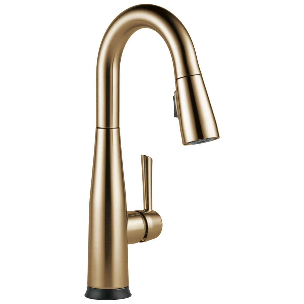 DELTA® 9913TL-CZ-DST Essa® Touch2O® Bar Prep Faucet w/ Touchless Technology, 1.8 gpm,1 Handle, Champagne Bronze