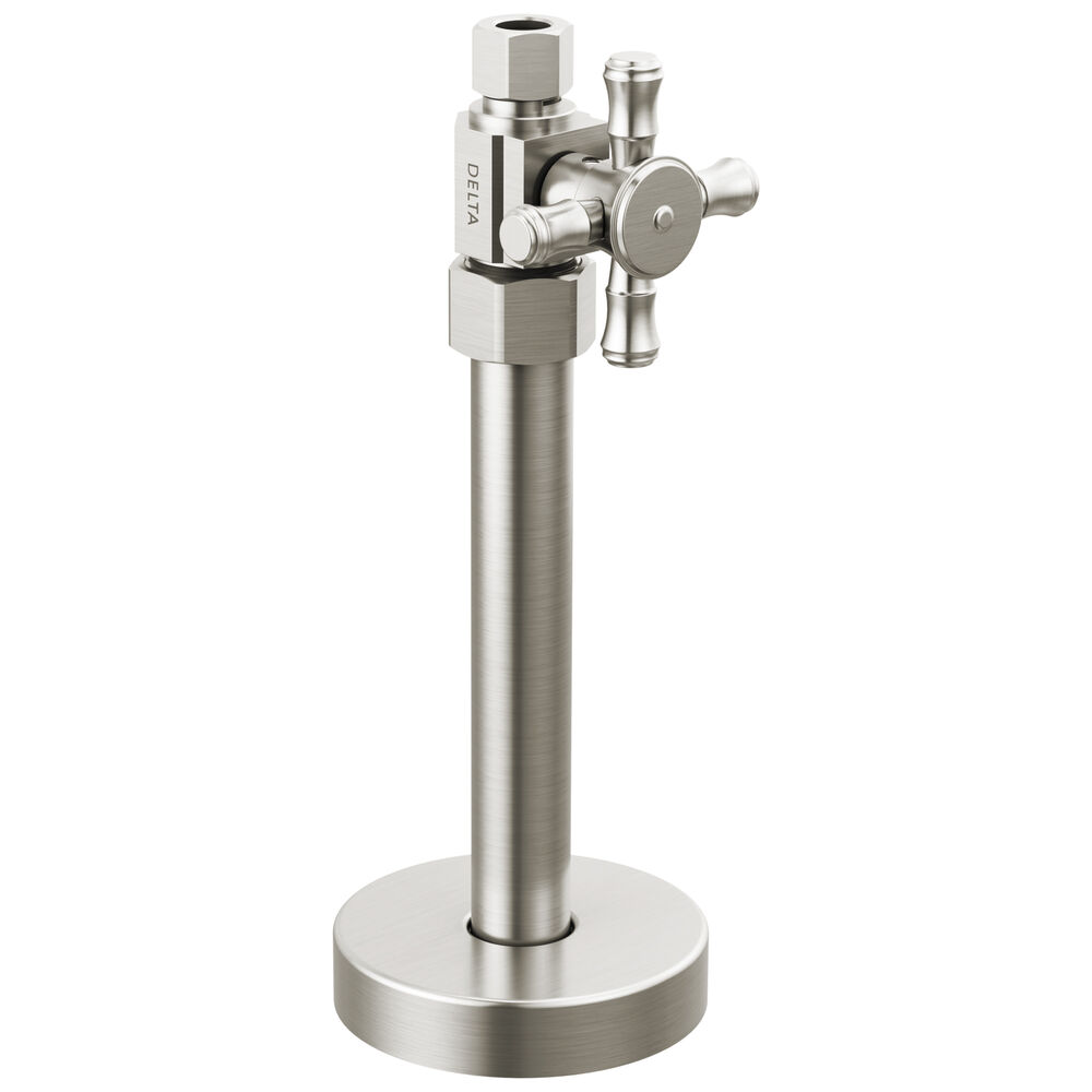 DELTA®  DT021202-SS Straight Supply Stop Valve, 1/2", Brass, Stainless