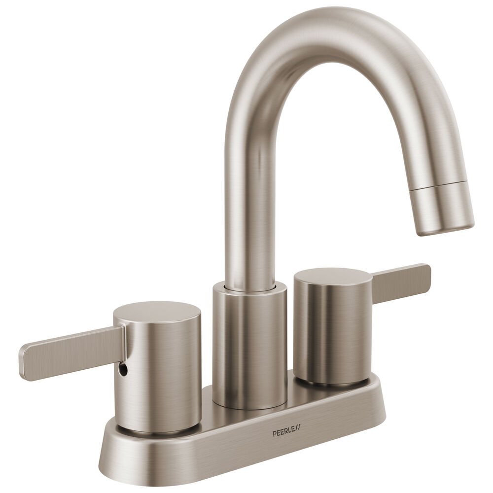 Peerless® P2530LF-BN Precept® Centerset Bathroom Faucet w/ Pop-Up Drain, 1 gpm, 2 Handles, Brushed Nickel