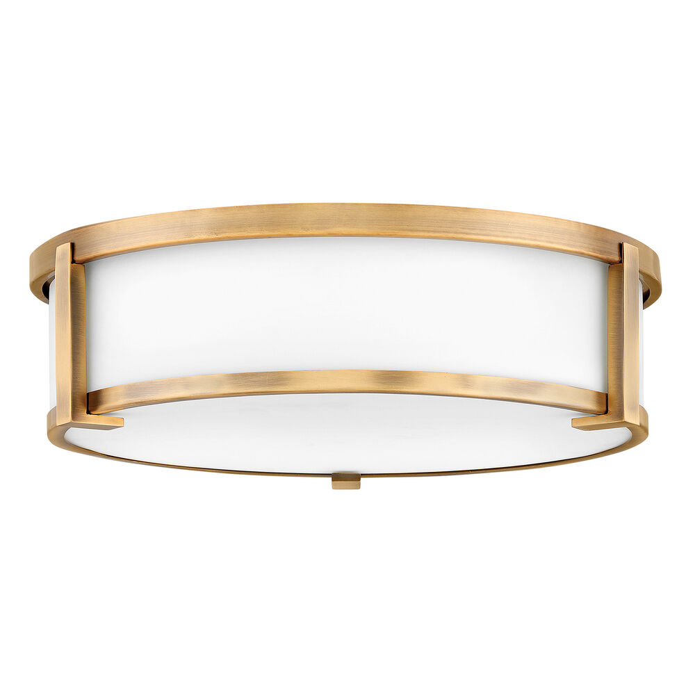 Hinkley® 3243BR Lowell Medium Flush Mount Light, 3 Bulbs, Brushed Bronze