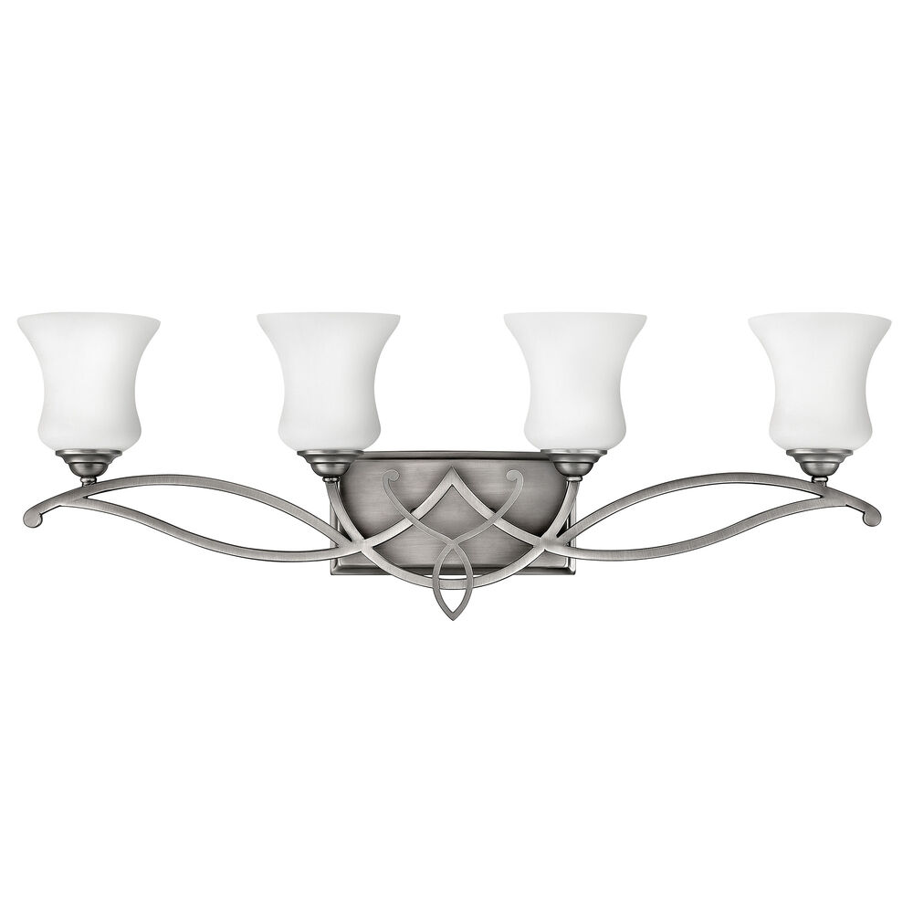 Hinkley® 5004AN Brooke Large Four Light Vanity, 4 Bulbs, Antique Nickel