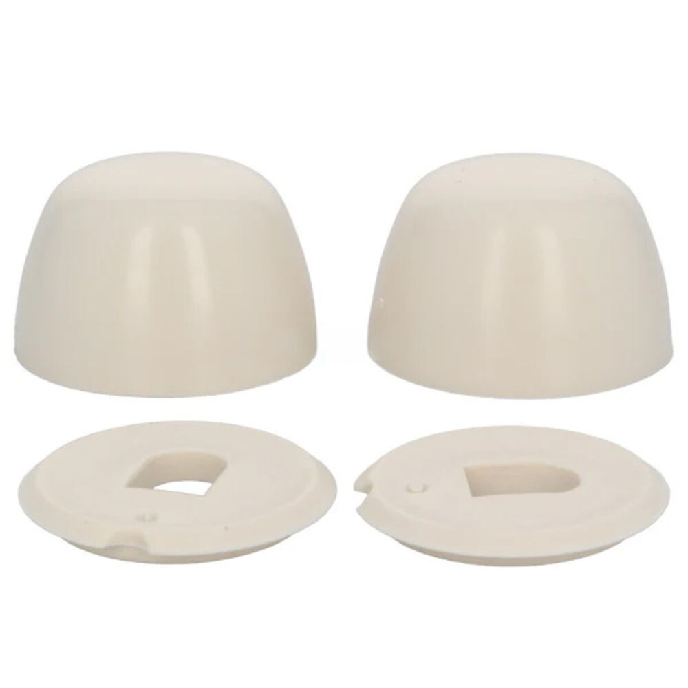 Gerber® 99-287-09 Pair of Bowl Bolt Caps & Washers, For Use with All Gerber Gravity Toilets Plastic, Biscuit