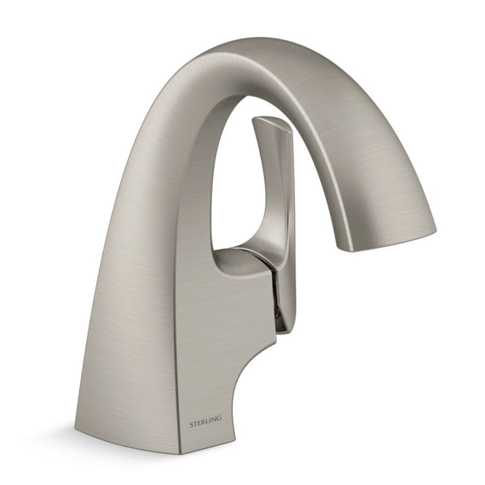 Sterling® 27371-4-BN Medley® Single Handle Bathroom Faucet, Fixed Spout, 1.2 gpm, Clicker Drain, Vibrant Brushed Nickel