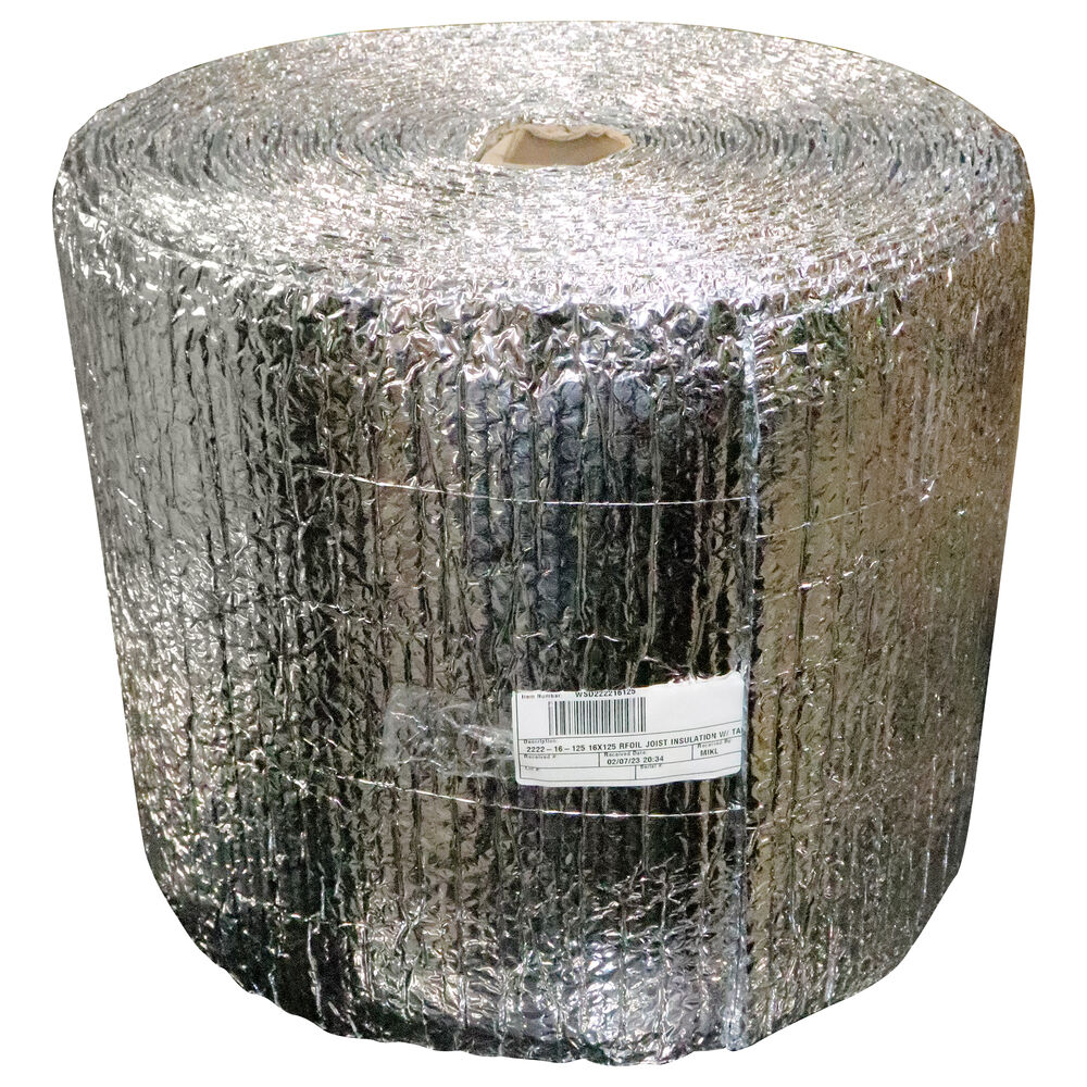 rFoil™ 2222-16-125 Joist Insulation, 16", 125' L, 5/16" T Wall, Aluminum/Polyethylene