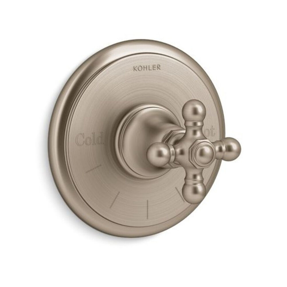 Kohler® T72769-3-BV Artifacts® MasterShower® Temperature Control Valve Trim w/ Cross Handle, Brushed Bronze