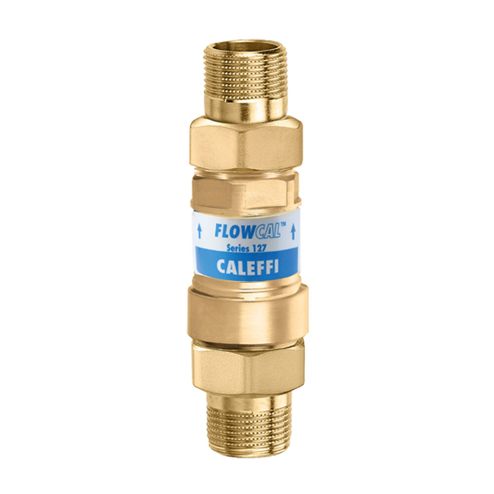 Caleffi 127141AFC G50 FlowCal+™ 1/2" Compact Automatic Recirculation Balancing Valve w/ Inlet Check Valve, MNPT, 0.5 gpm