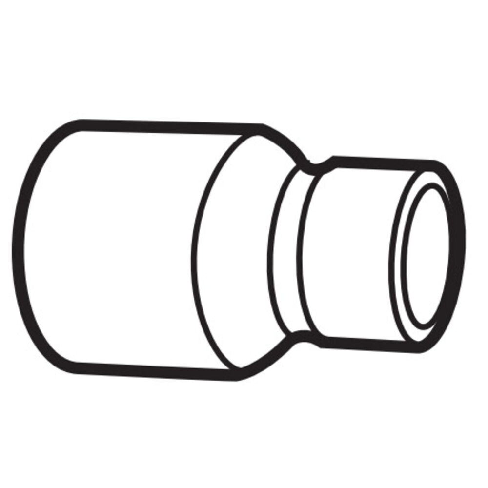ICP™ W1038FTG 101R Reducing Coupling, 7/8 x 3/8", CxC Solder End Style, Wrot Copper