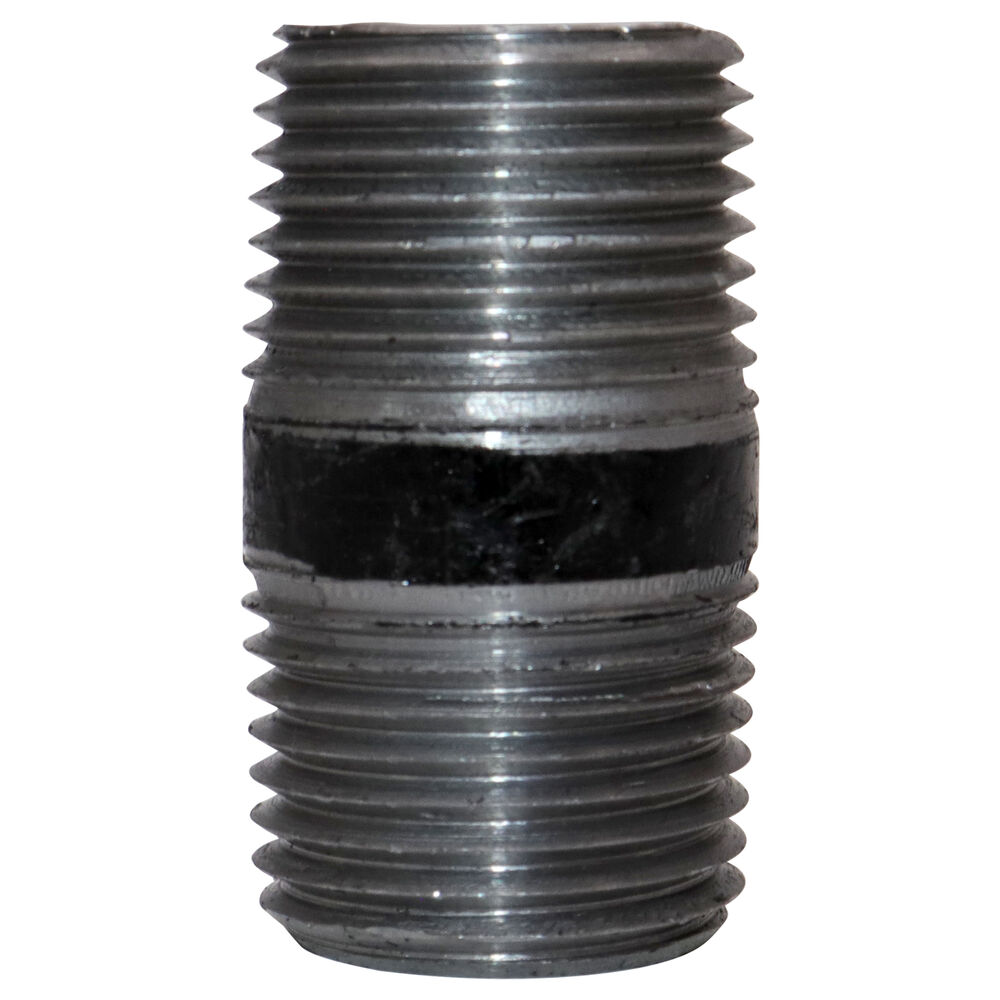FIG 338 Pipe Nipple, 1/2 inx1-1/2" L MNPT, Steel, Black, SCH 80/XH, Welded, Domestic