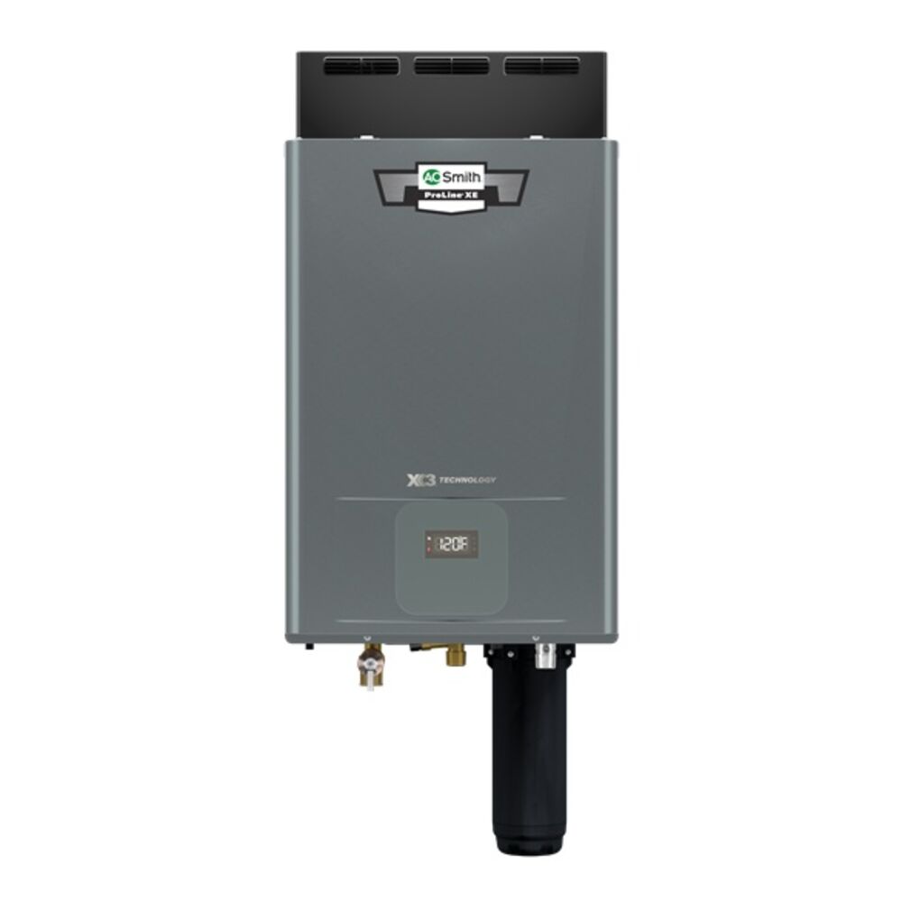 A.O Smith® ATM-180X3-N Adapt® Standard Condensing Ultra-Low Nox Tankless Water Heater w/ X3® Scale Prevention Technology, Natural Gas, 180,000 BTU/hr